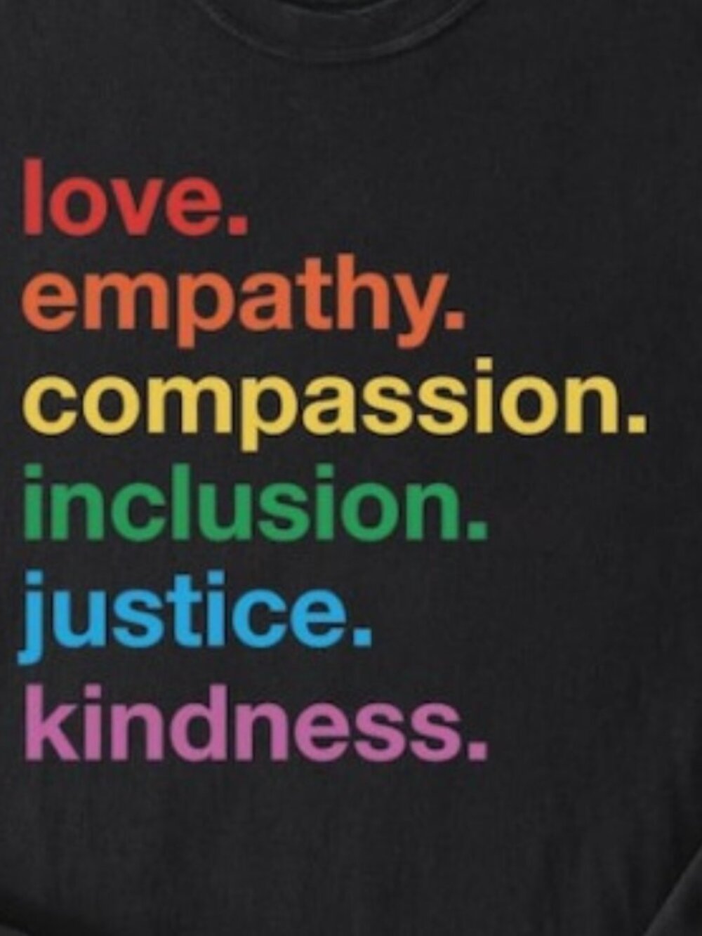 Love Empathy Compassion Inclusion Justice Kindness Shirt - Picture 2 of 4